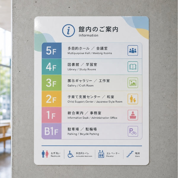 公共施設の案内サイン